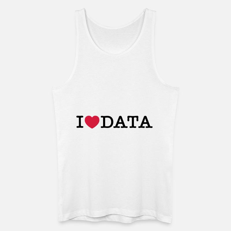 Daten I Love - Männer Bio Tank Top - Weiß