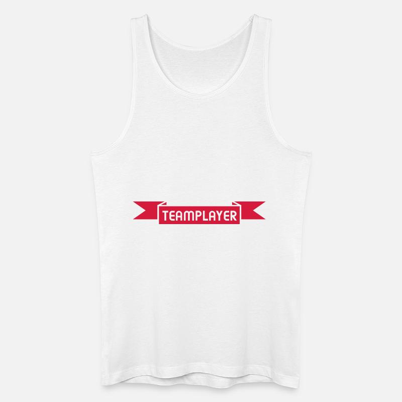 Teamplayer - Männer Bio Tank Top - Weiß