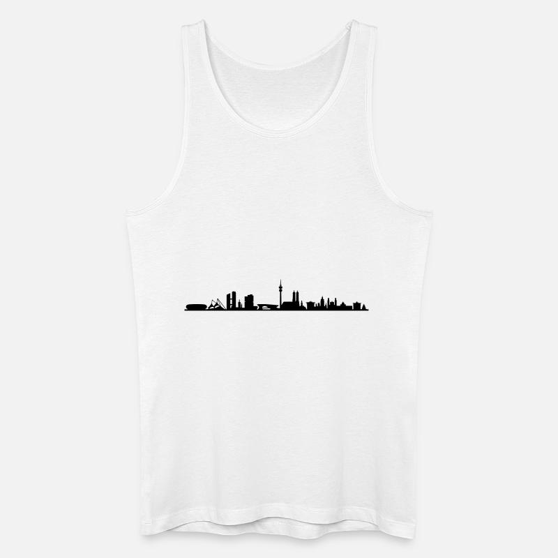Skyline - München - Männer Bio Tank Top - Weiß