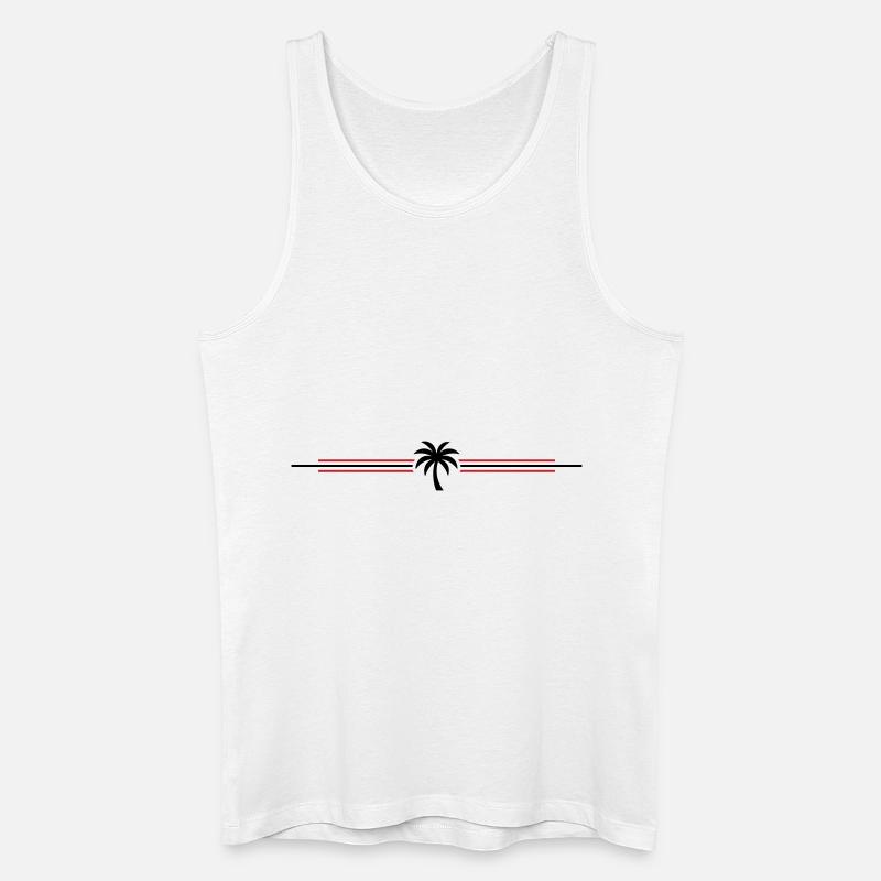 Palme Symbol - Männer Bio Tank Top - Weiß