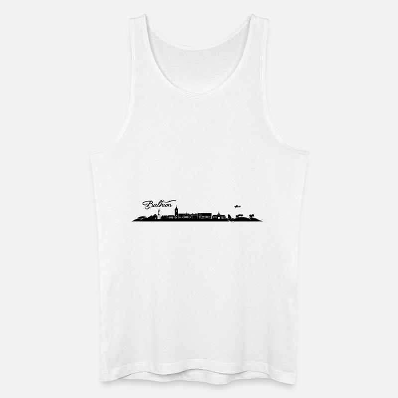 Baltrumer Skyline - Männer Bio Tank Top - Weiß