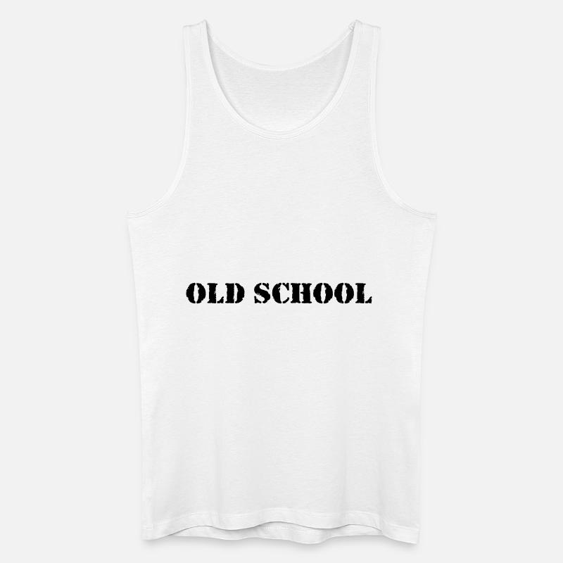 Old School - Männer Bio Tank Top - Weiß