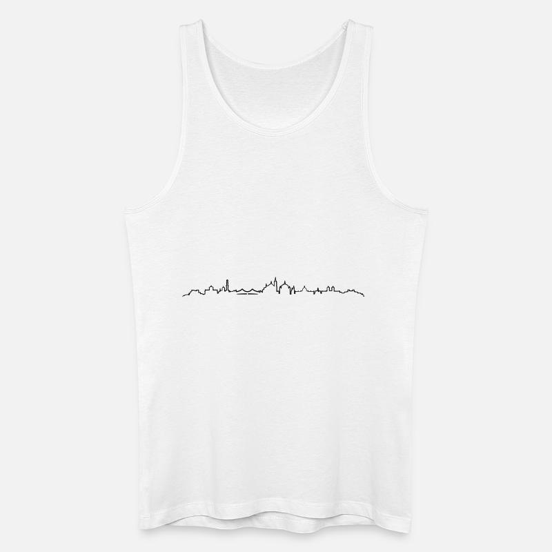 Skyline - Potsdam - Männer Bio Tank Top - Weiß