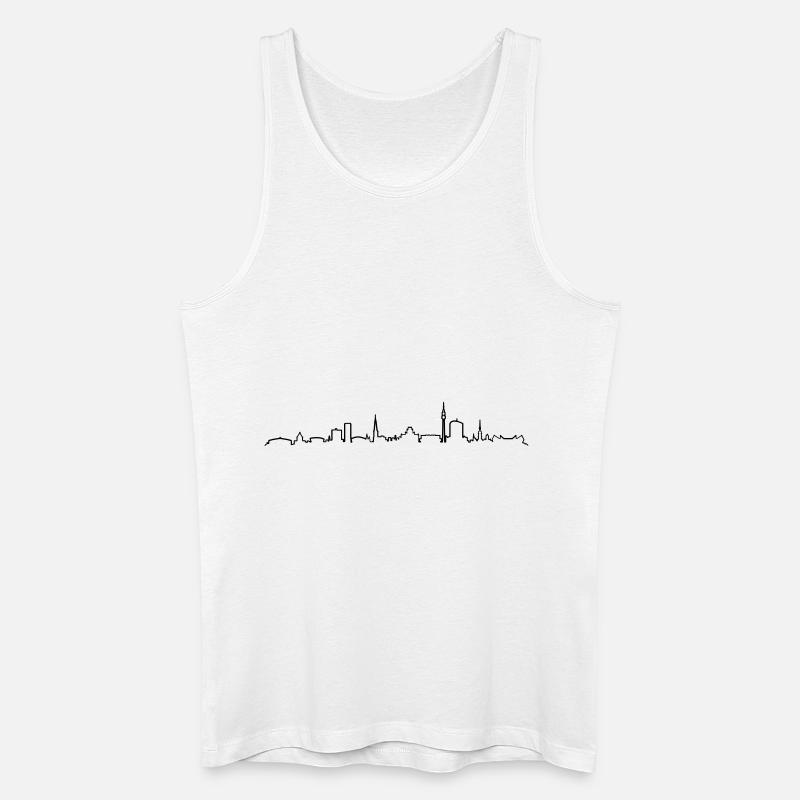Skyline - Dortmund - Männer Bio Tank Top - Weiß