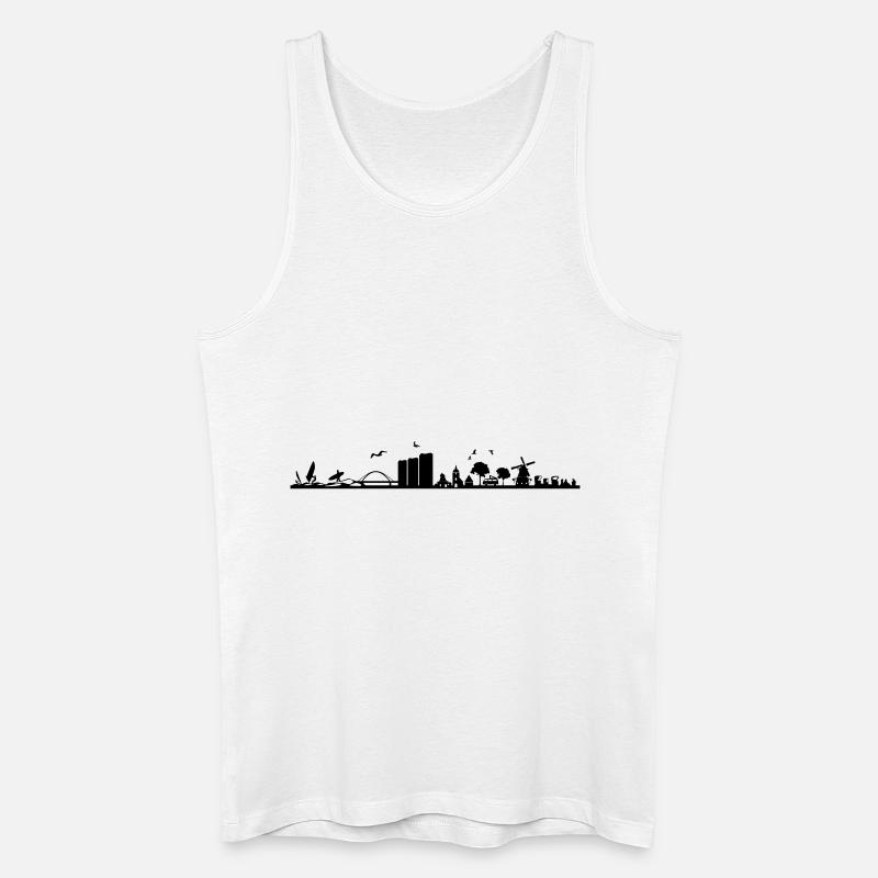 Skyline - Küste Fehmarn - Männer Bio Tank Top - Weiß