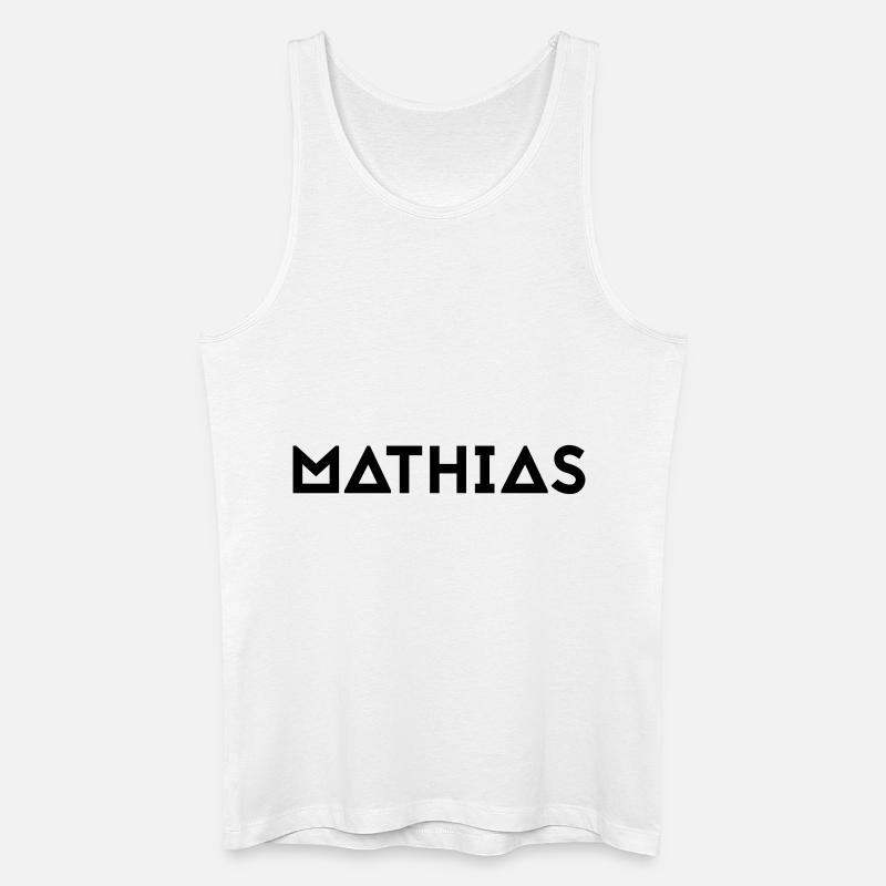 Vorname Mathias - Männer Bio Tank Top - Weiß