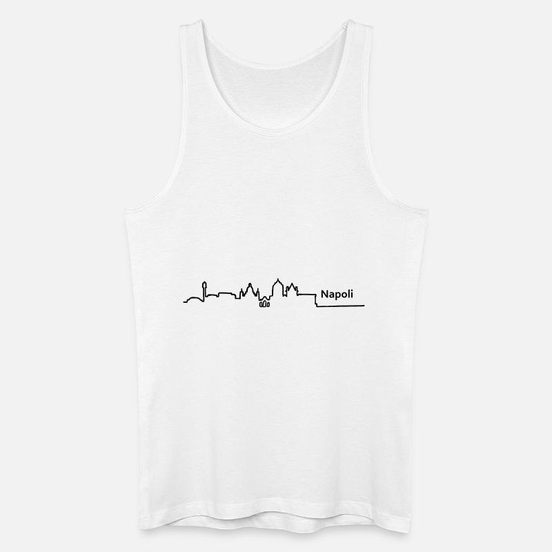 napoli skyline - Männer Bio Tank Top - Weiß