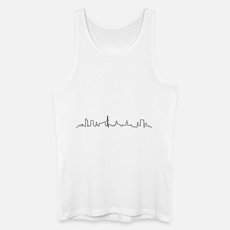 Skyline Hamburg - Männer Bio Tank Top - Weiß