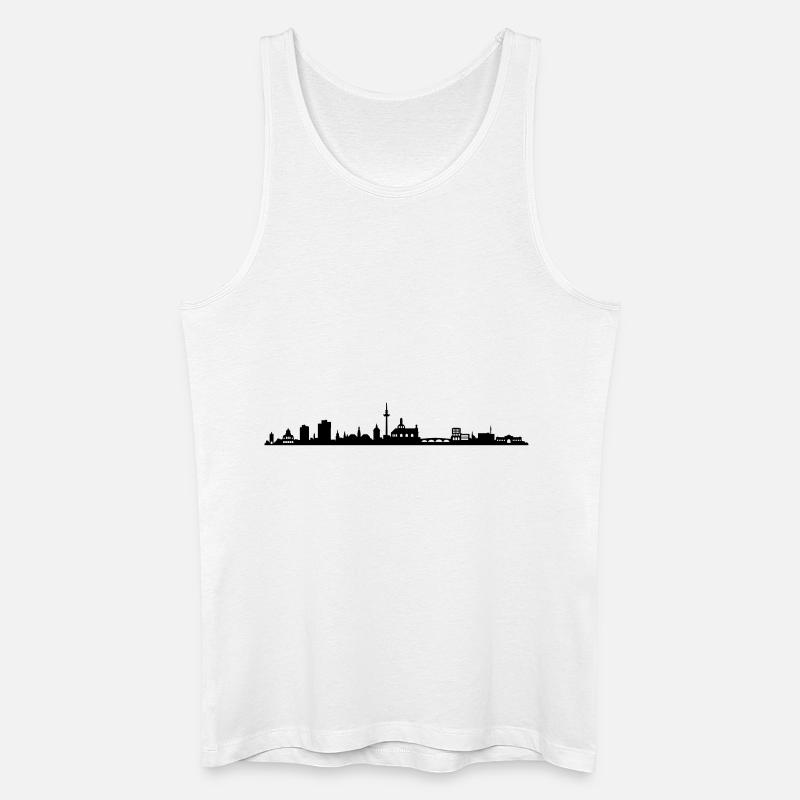 Skyline - Mannheim - Männer Bio Tank Top - Weiß