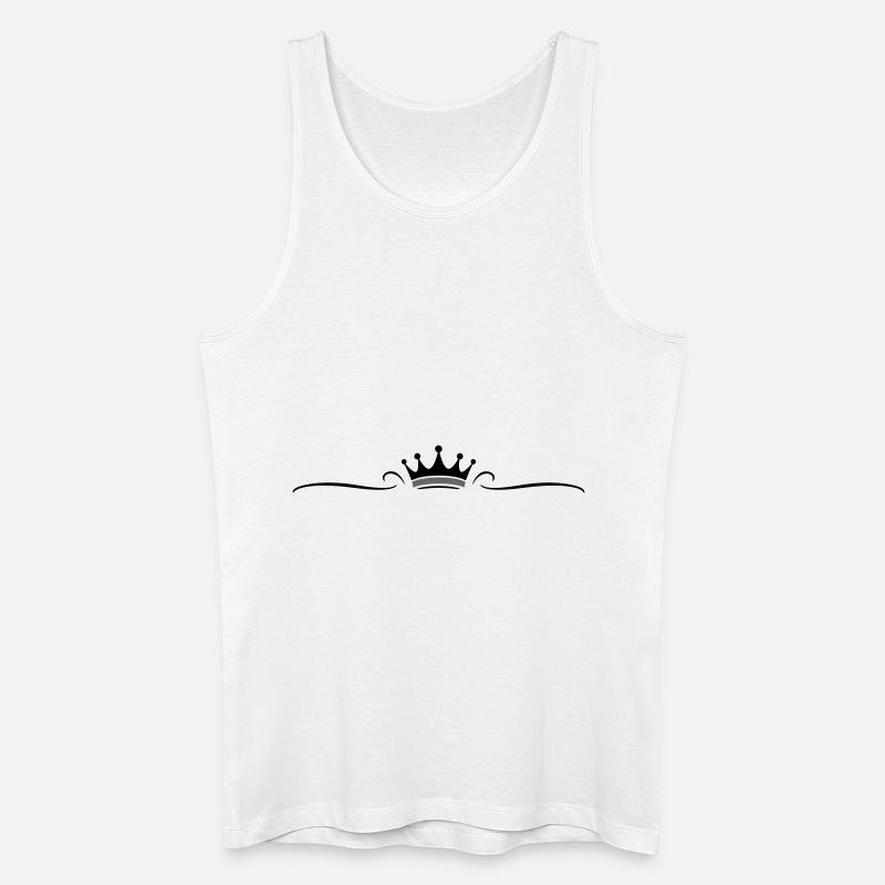 Krone Symbolik - Männer Bio Tank Top - Weiß