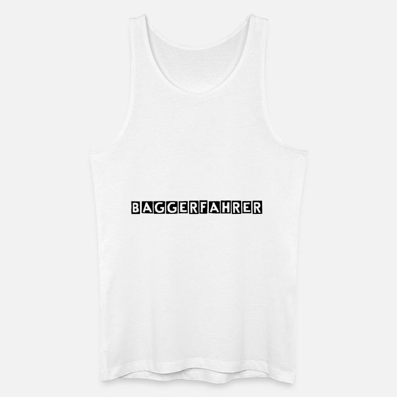 Bagger - Männer Bio Tank Top - Weiß