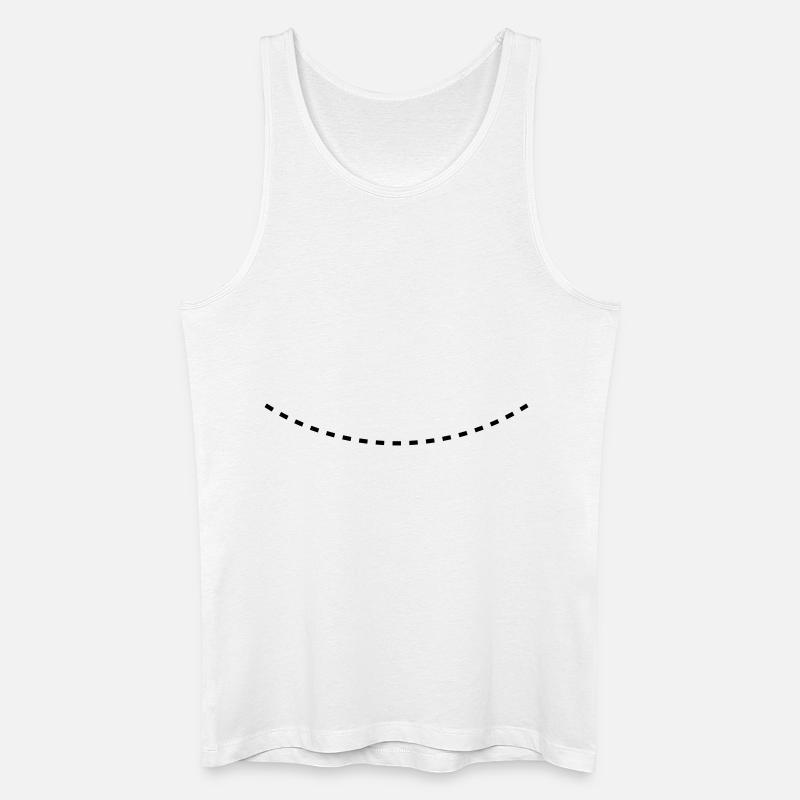 Dashed Curved Line - Männer Bio Tank Top - Weiß
