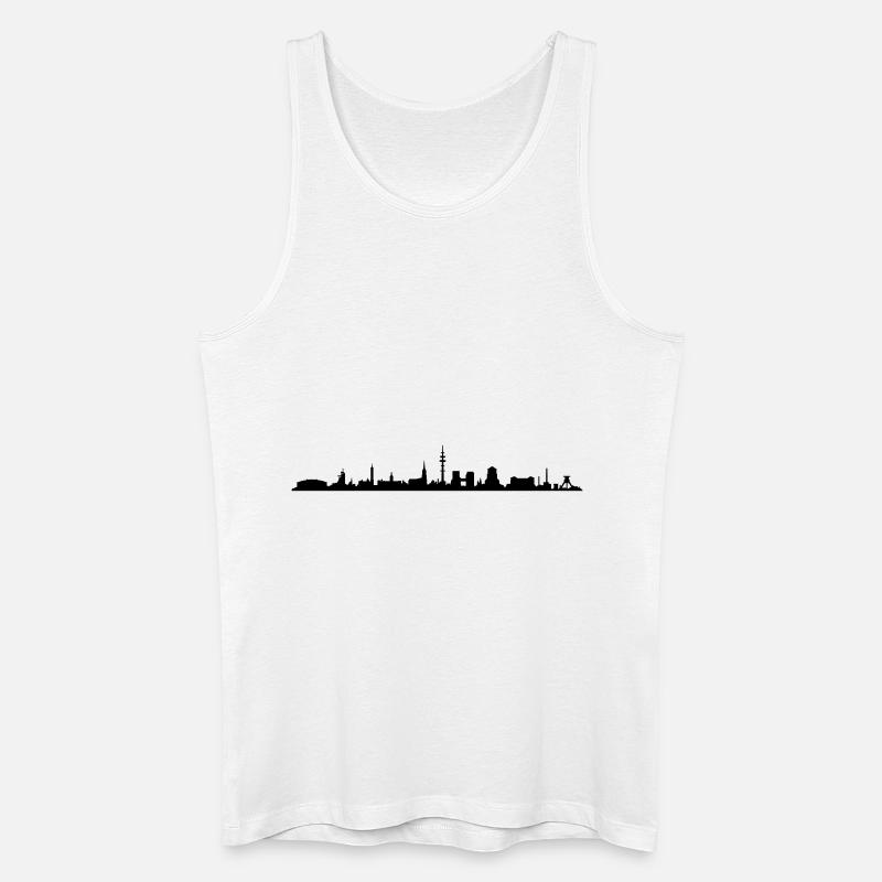 Skyline - Gelsenkirchen - Männer Bio Tank Top - Weiß