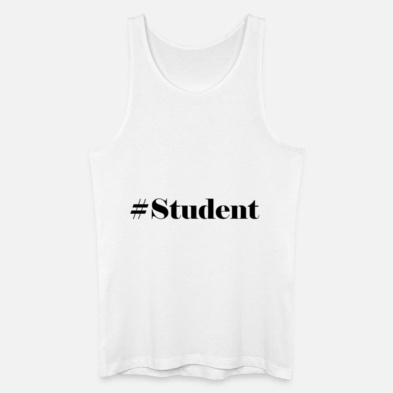 #Student Logo - Männer Bio Tank Top - Weiß