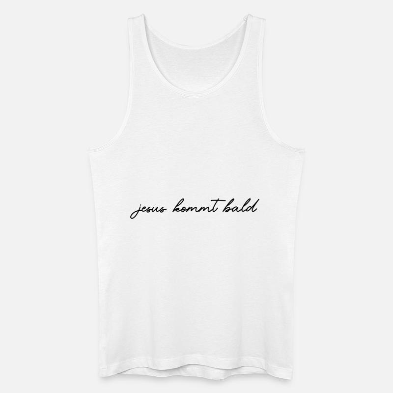 jesus kommt bald - Männer Bio Tank Top - Weiß