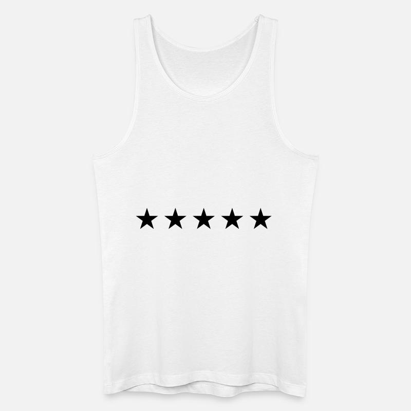 Fünf Sterne - Männer Bio Tank Top - Weiß