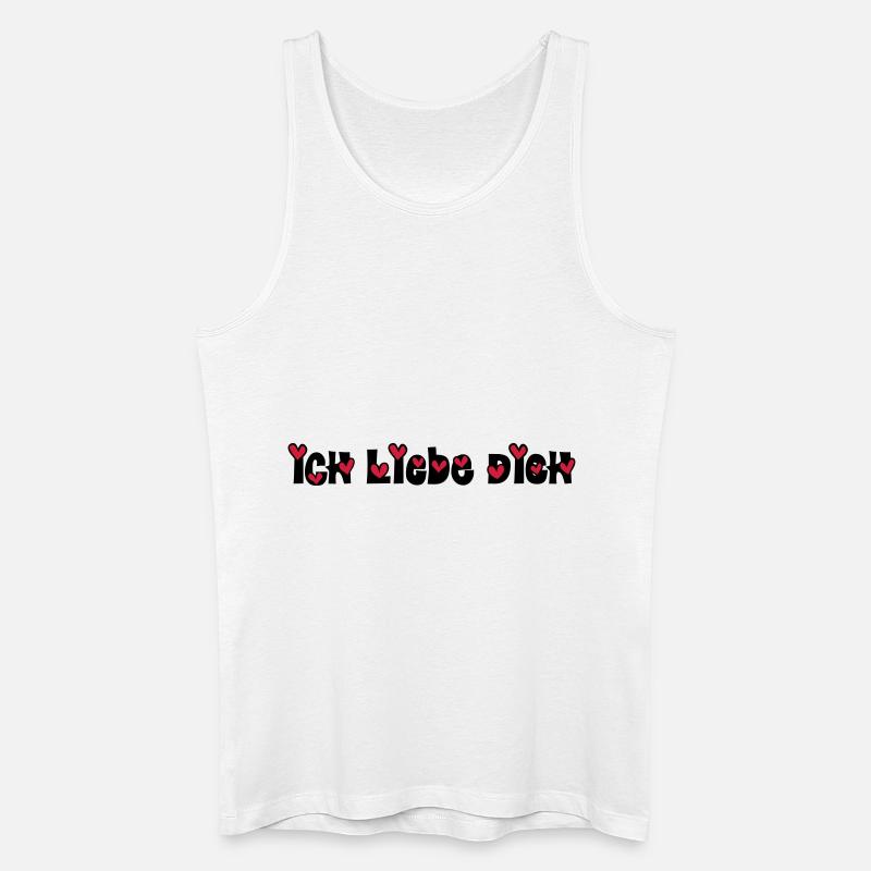 ich liebe dich - Männer Bio Tank Top - Weiß