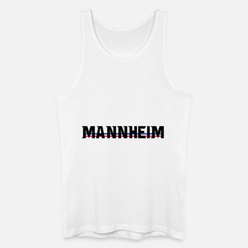 Mannheim-blau-weiss-rot - Männer Bio Tank Top - Weiß