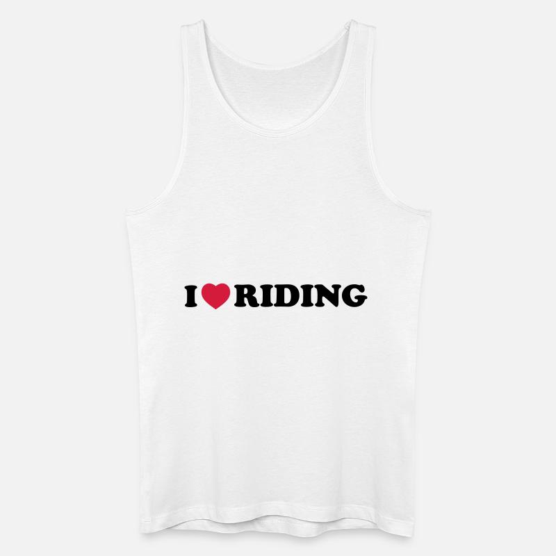 i love riding - Männer Bio Tank Top - Weiß