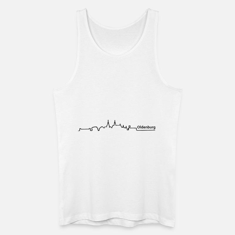 oldenburg skyline - Männer Bio Tank Top - Weiß