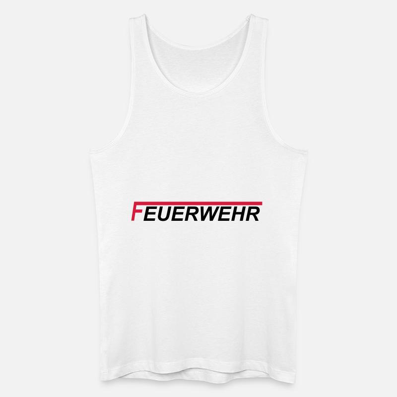 Feuerwehr langes F 2 farbig - Männer Bio Tank Top - Weiß