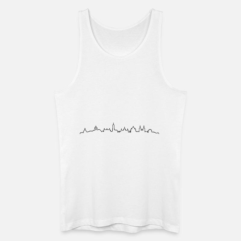 Skyline Graz Linie - Männer Bio Tank Top - Weiß