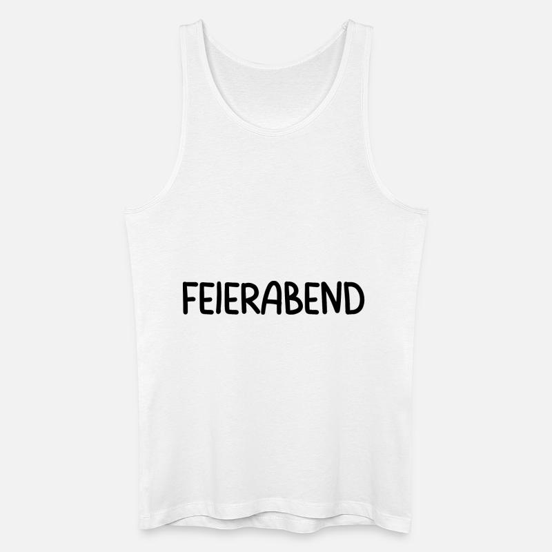 Feierabend Party Feiern Arbeitstier - Männer Bio Tank Top - Weiß