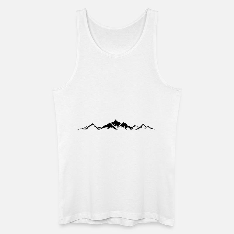 Landschaft - Berge - Männer Bio Tank Top - Weiß