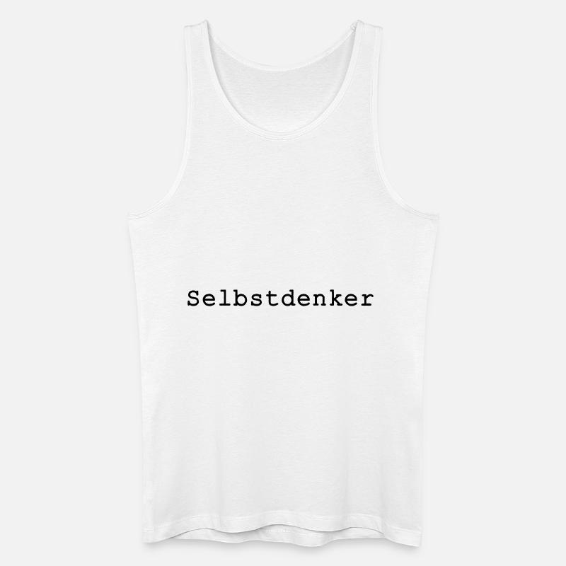 Selbstdenker - Männer Bio Tank Top - Weiß