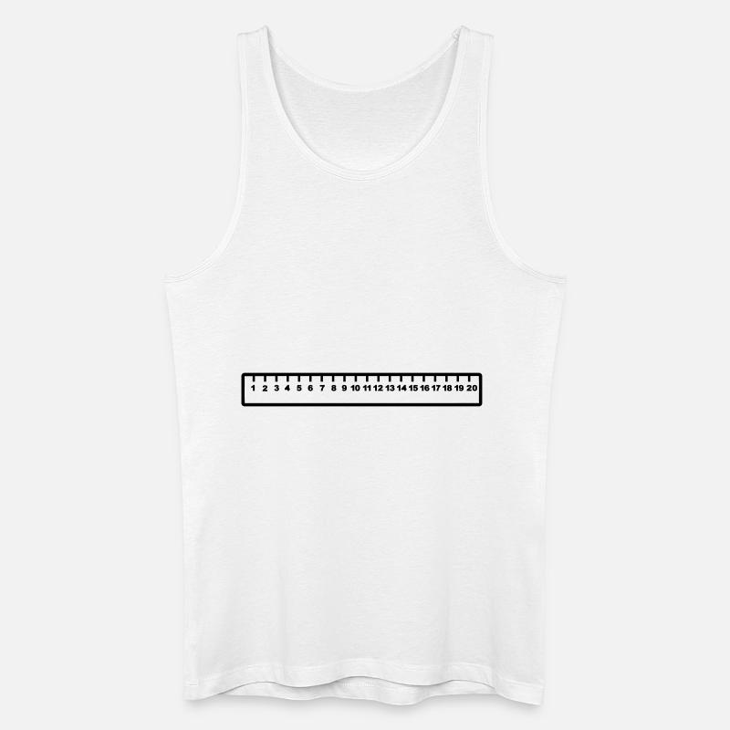 Lineal - Männer Bio Tank Top - Weiß