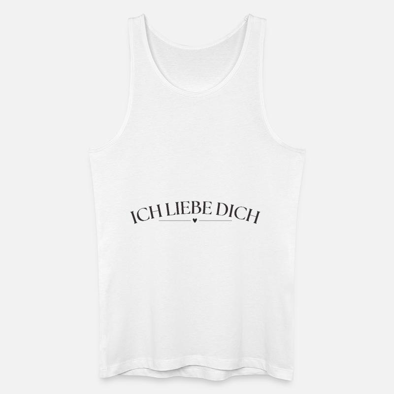 Ich liebe Dich - Männer Bio Tank Top - Weiß