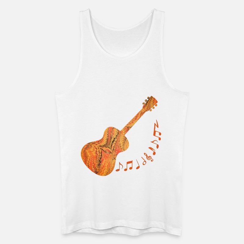 gitarre e 109 - Männer Bio Tank Top - Weiß