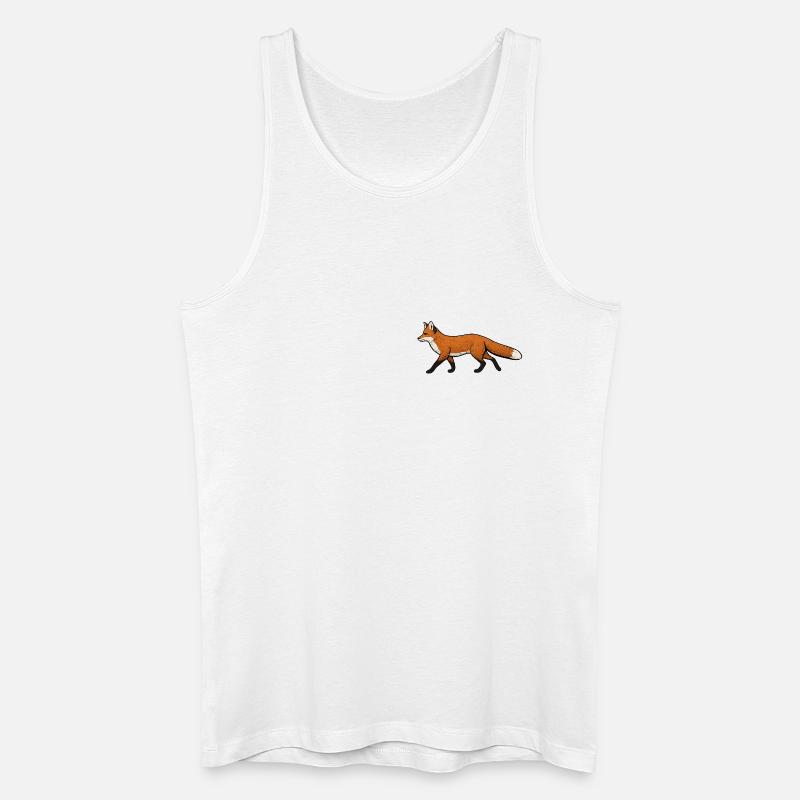 Fuchs - Männer Bio Tank Top - Weiß