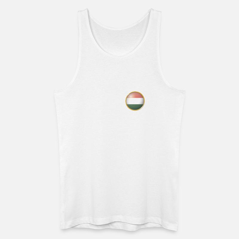 Ungarn Emblem - Männer Bio Tank Top - Weiß