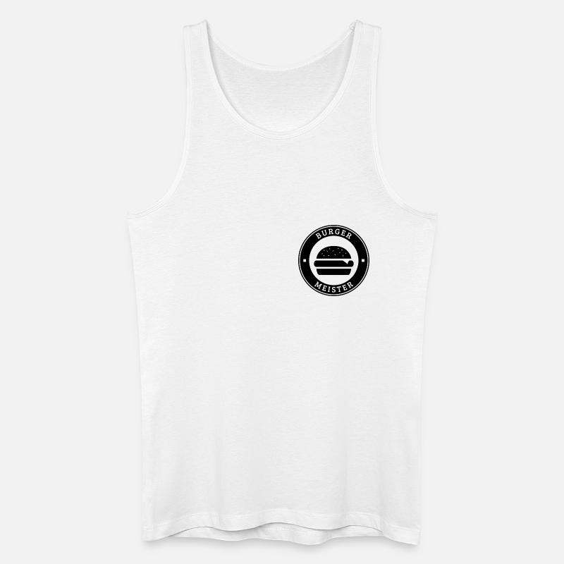 Burgermeister Brustlogo - Männer Bio Tank Top - Weiß