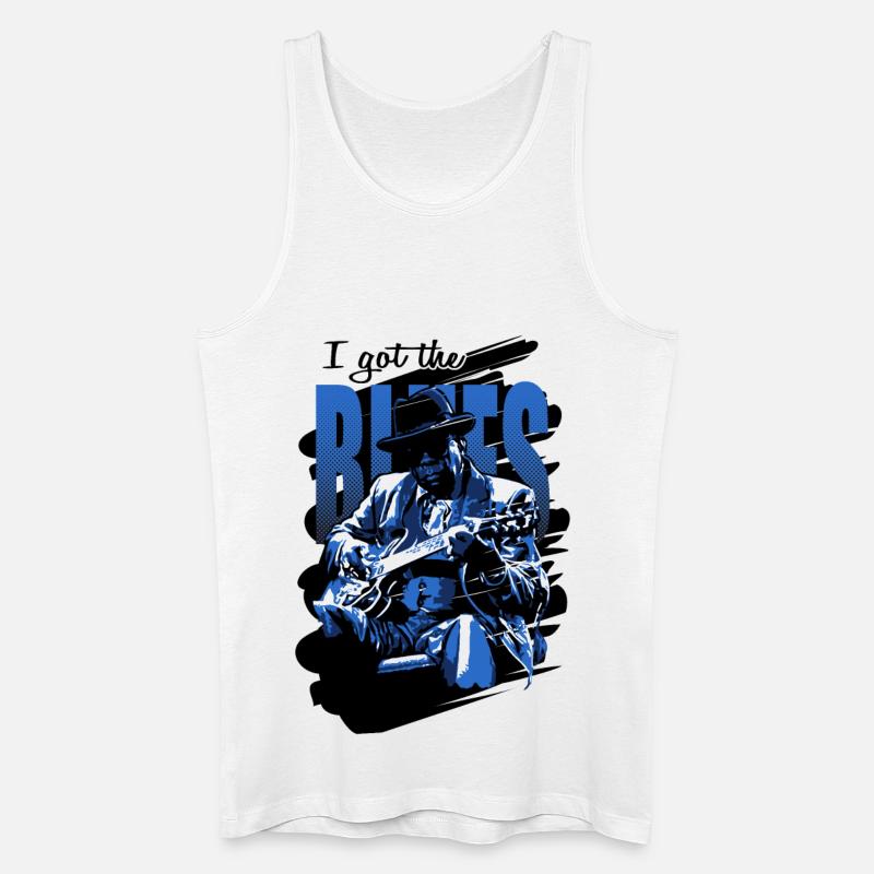 Fick blues - Ekologisk tanktopp herr - vit
