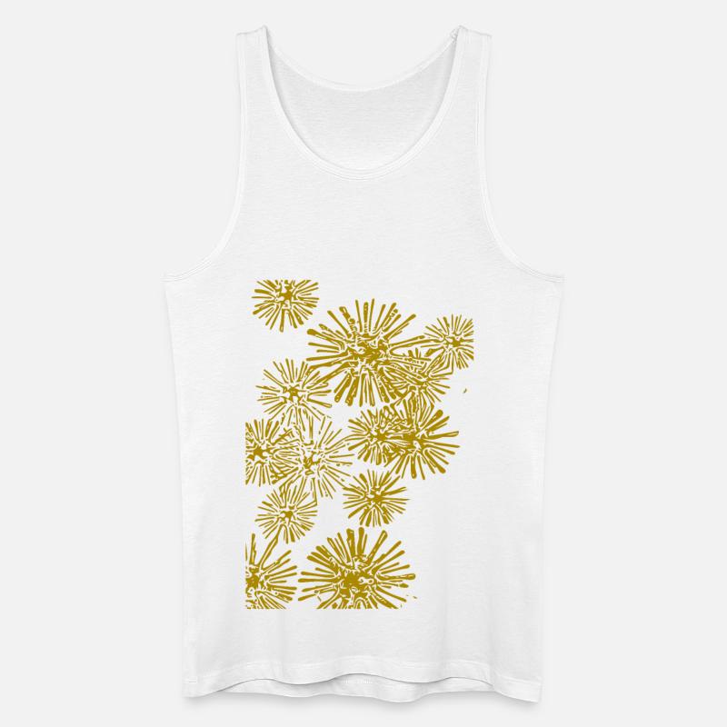 abstraktes Muster Bakterien - Männer Bio Tank Top - Weiß