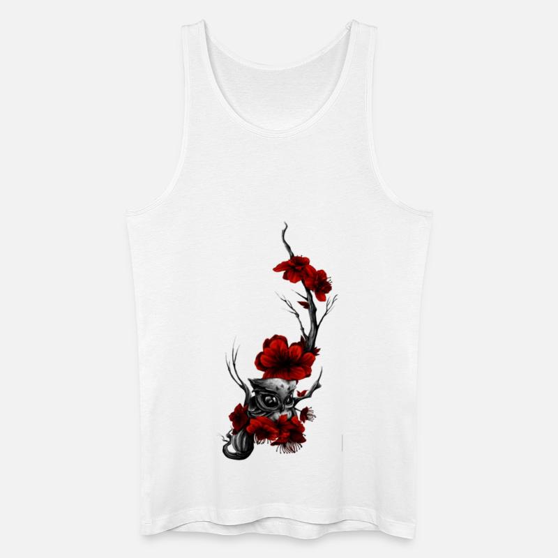 Eule - Männer Bio Tank Top - Weiß