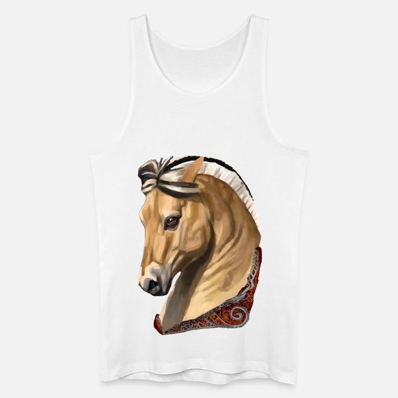 Pferdefjord - Männer Bio Tank Top - Weiß