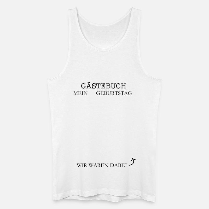 Gästebuch Mein ... Geburtstag - Männer Bio Tank Top - Weiß