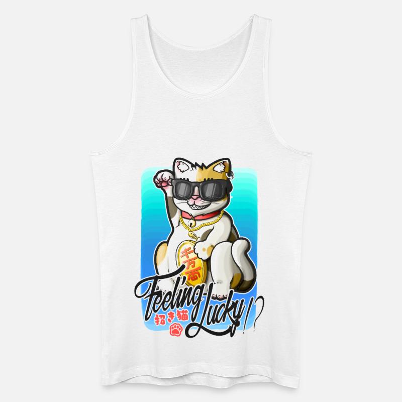 Fühlst du dich glücklich!? - Männer Bio Tank Top - Weiß