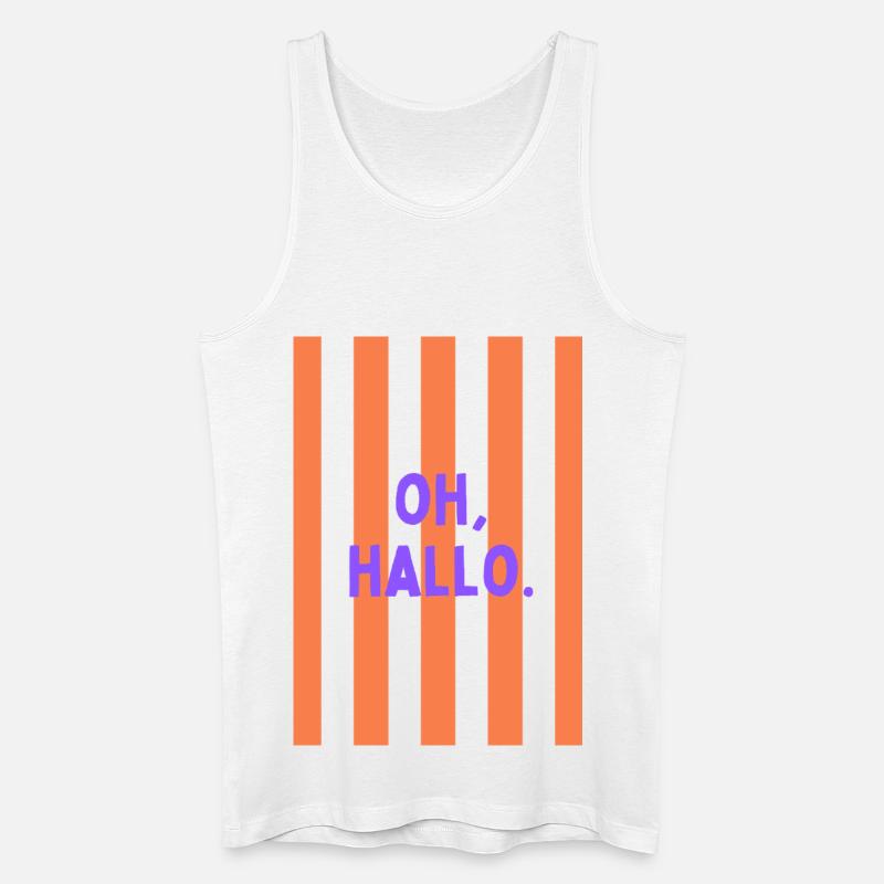 Oh Hallo Streifengruß - Männer Bio Tank Top - Weiß