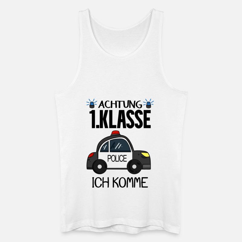 Einschulung Erste Klasse Junge - Männer Bio Tank Top - Weiß