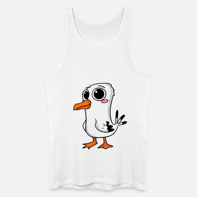 Niedliche Möwe - Männer Bio Tank Top - Weiß