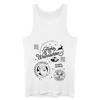 Frohe Weihnachten Weihnachtsgeschenk Nordpol - Männer Bio Tank Top - Weiß - Vorne