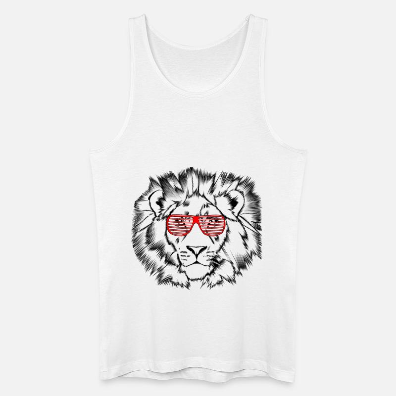 Funky Lion - Männer Bio Tank Top - Weiß