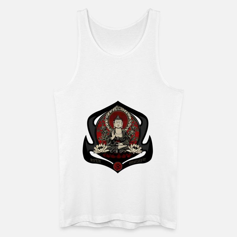 Siddharta Gautama Buddha - Männer Bio Tank Top - Weiß