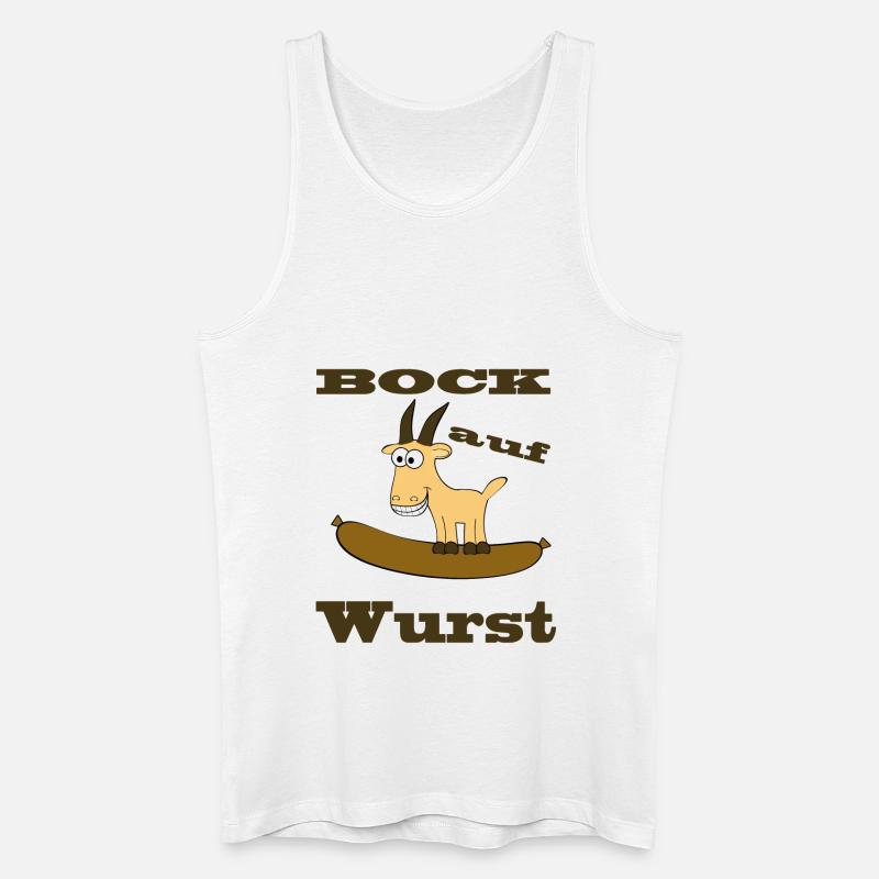 Comic Bock - Bock auf Wurst - Männer Bio Tank Top - Weiß