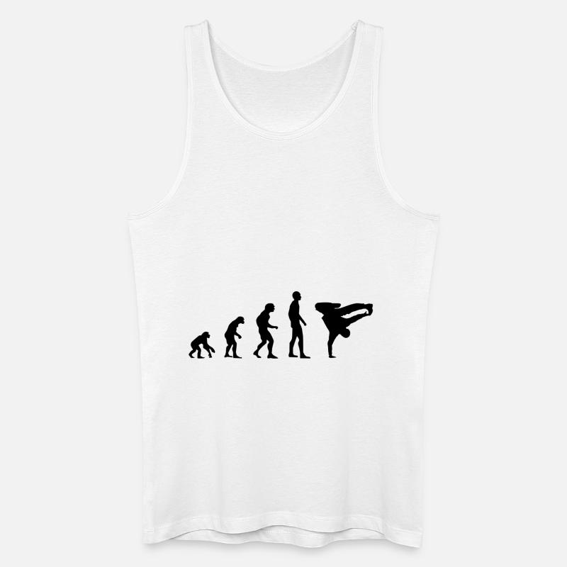 Breakdance Evolution Silhouette - Men’s Organic Tank Top - white