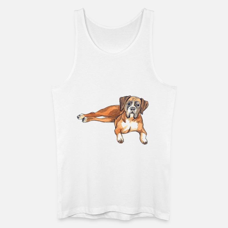Deutscher Boxer - Männer Bio Tank Top - Weiß
